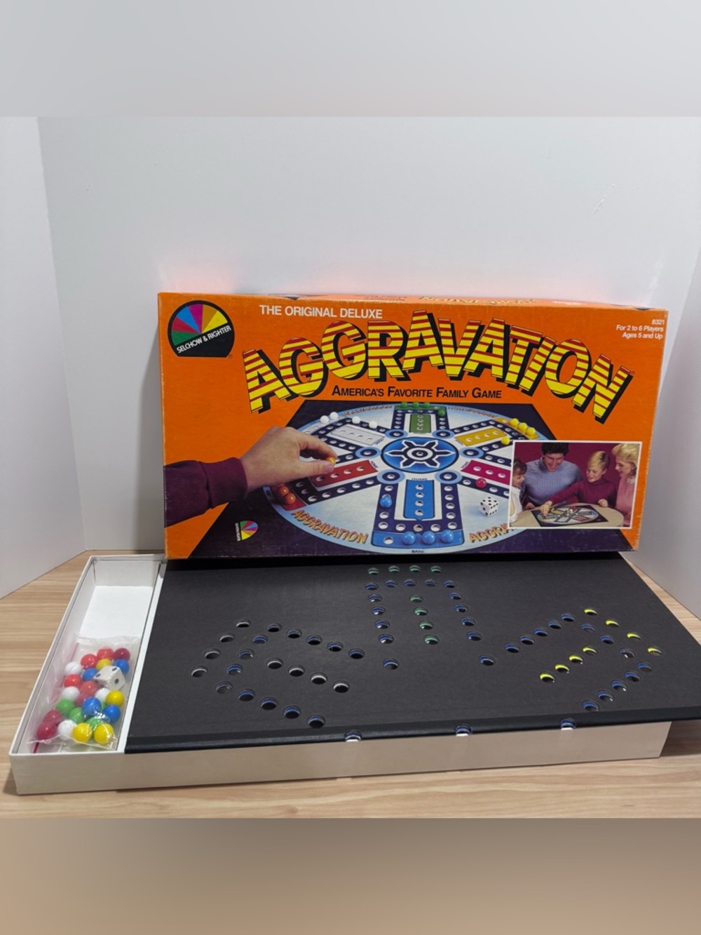 VTG 1987 Aggravation Board Game The Original Deluxe Selchow & Righter Complete - Picture 8 of 16